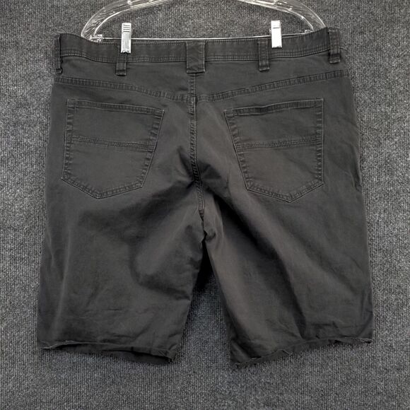 Weatherproof Mens Cut Off Chino Shorts Gray Size 38 Pockets Belt Loops - Picture 3 of 11